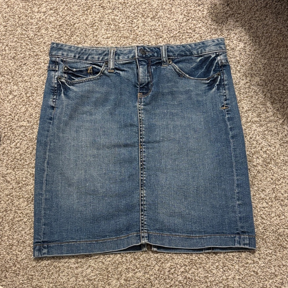 Vintage Denim Pencil Bodycon Jean Skirt